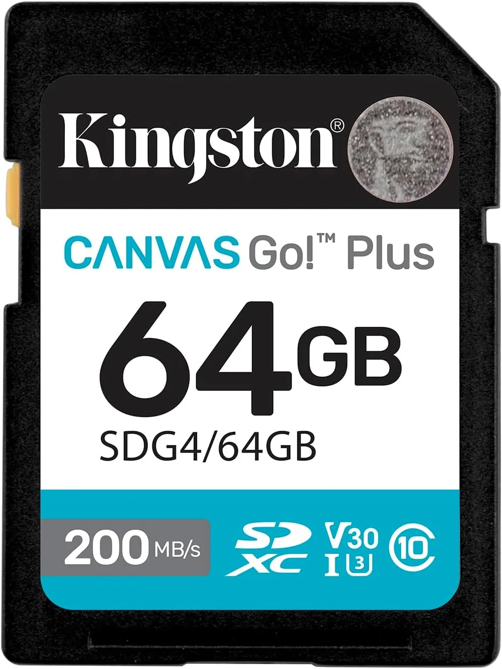 Cartão Kingston Canvas Go Plus SD preto e vermelho