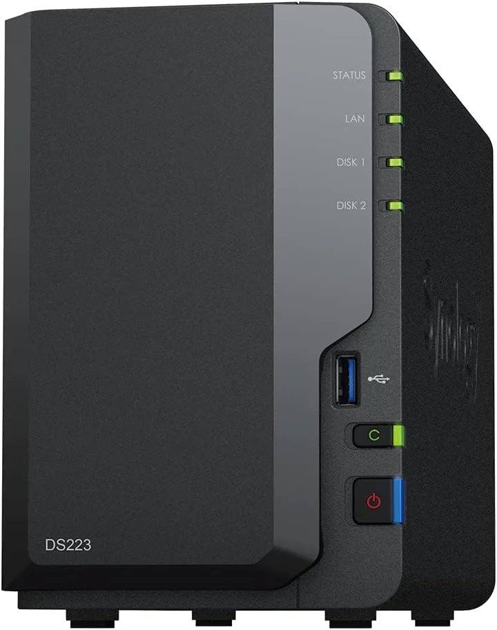 NAS Synology DS223 de 2 baias preto