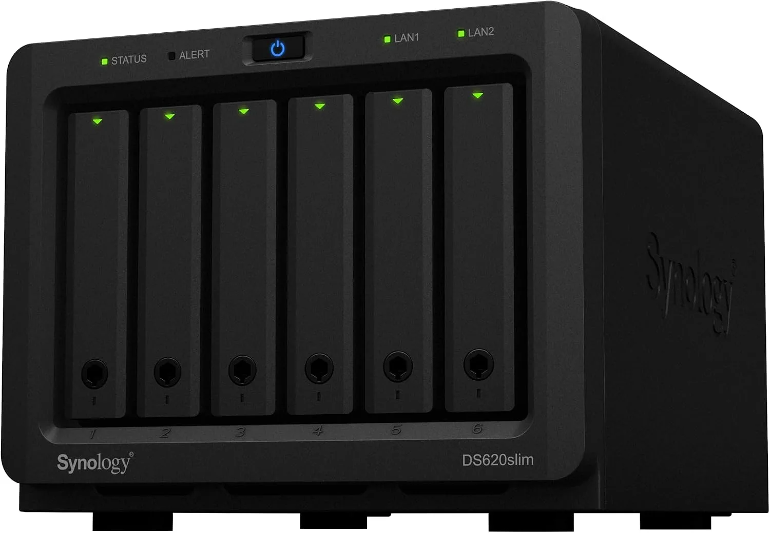 NAS Synology DS620slim compacto de 6 baias 2,5 polegadas preto